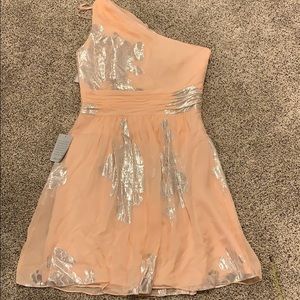 Pink one shoulder dress